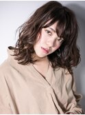 ミルクティーブラウン抜け感エアリーミディr大宮20代30代40代