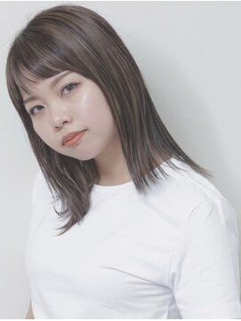 ジンクヘアーセカンド(ZiNK HAIR2nd) 切りっぱなしボブ×ハイライト