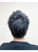 メンズショート×シルバーグレージュ