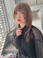 リアイス(Re:ICE) ミニウルフ/くすみブルー/流れるレイヤー/インナーハイライト