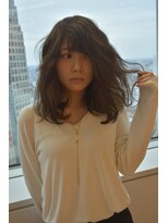 フローイング(Flowing) セミショルダー×ゆるふわ☆　フォギーべージュ☆