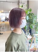 ミニボブ×ラベンダーカラー