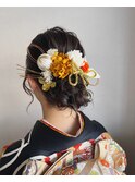 成人式ヘアセット/ダウンアップスタイル