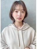 シースルーバング×小顔ネオボブウルフ