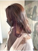職場バレしにくい☆紫ピンクなインナーカラー