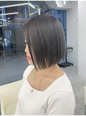 ボブ×シルバーグラデーションカラー