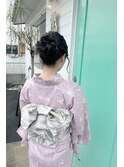 高崎美容室浴衣着付けお団子ヘア◎20代30代40代50代