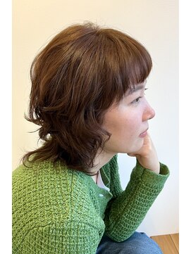 ハル ヘアラボ(HARU hair labo) 【くせ毛活かし】レトロオレンジウルフ☆