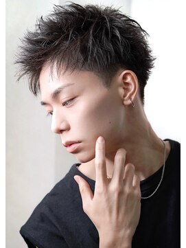 ツーブロック刈り上げアップバング 【ソフトツイストパーマ】