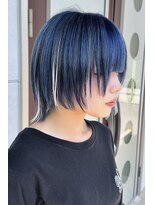 イブヘアー(eve hair)&nbsp;◎ウルフ/エクステ/ホワイトメッシュ/ラベンダーブルー