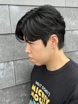 ヒュイル バイ ニアウ(Hwyl by Niau) メンズマッシュセンターパートスパイラルパーマニュアンスパーマ