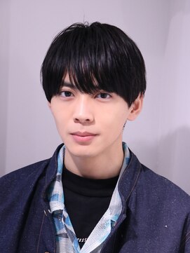 ネイビー(NAVY) 色気抜群のサラツヤヘア メンズマッシュ