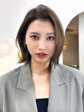 シーテ(Ciete) マロンベージュレイヤーくすみグレージュ韓国巻き前髪20代30代