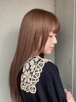 エクラート ミリア 船橋(ECLART milia)&nbsp;フェミニンなピンクブラウン｜髪質改善でしっとり美髪へ