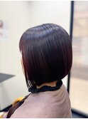 ツヤカラー&ボブの大人かわいいスタイル