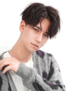 ブリーチ 酒田店(BLEACHi) 【BLEACHi】 センターバートツーブロ無造作マッシュ