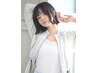 前髪のみ縮毛矯正(ポイントストレート)+カット 11000→8900