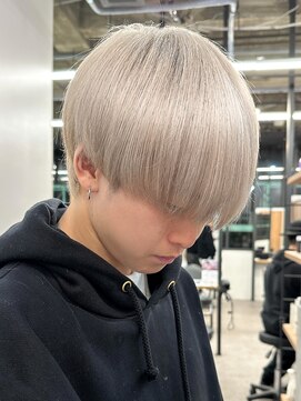 エルマーク 神戸三宮(L-MARK) ダブルカラーブリーチケアブリーチミルクティーリタッチシルバー