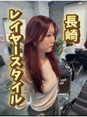 長崎　韓国/レイヤーカット/顔周り