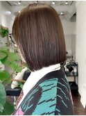 原宿縮毛矯正酸性ストレート髪質改善ミディアムストレート艶髪