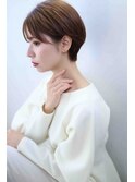 ショートボブミニウルフチェリーブラウン20代30代40代50代