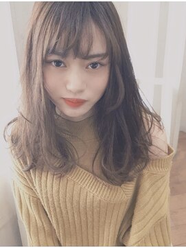 ヘアカフェ コトノハ(hair cafe Kotonoha) 【コトノハ】くすみベージュ　透け感寒色系カラーレイヤーパーマ