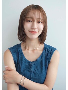 トリッカ 銀座(tricca) ベージュカラー/ボブ/顔まわりレイヤー/前髪/イメチェン