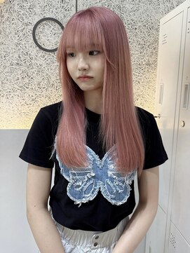 オプス 大名店(Ops) ☆艶感ピンク×透明感ロング