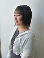 ロックス バイ マグ 松本(rocks BY MAG)&nbsp;ブリーチなし大人可愛いマロンブラウン似合わせ耳かけボブ