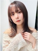 顔周りすっきり小顔レイヤーヘア