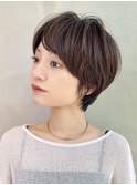 大人ショート分け目なしショートヘアひし形ショート30代40代50代