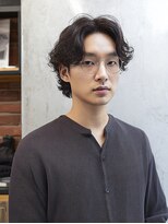 ヘア アトリエ ヴィヴァーチェ(hair atelier Vivace)&nbsp;ラウンドマッシュパズカット波巻きパーマメンズウルフカット