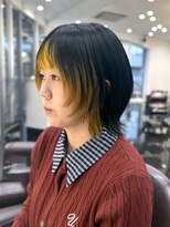 テテ(TETE) ボブレイヤー/インナーカラー/イエローカラー