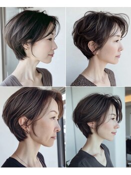 アタマ(atama)の写真/30代40代50代の大人女性から支持骨格・髪質を見極めた似合わせショート・ボブが人気。