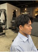 長めのアップバングショート