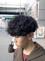 ノイセルヘアー(Noisyle Men's hair) リバースセンターパート/ニュアンスパーマ/ダウンバング/MEN'S◎