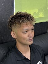 ケースタイル(K-style)&nbsp;ツイストスパイラルパーマ+ハイライト（メッシュ）