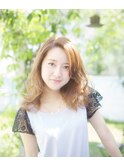 セミロング　カーリーボブ
