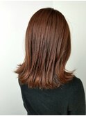大人可愛い20代30代40代ロブヘア小顔ミディアム外はね