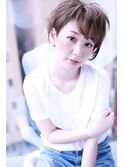 大人可愛いアッシュカラー小顔ショート【Cirrus by Cloud zero】