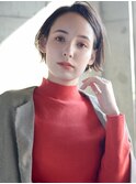 毛先パーマ ことりベージュ マニッシュショート フレンチボブ