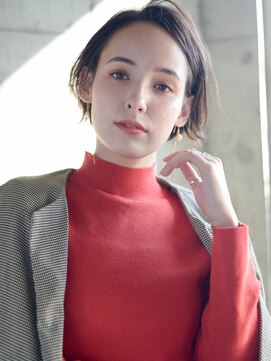 エムクランメイクス 原宿 表参道(m.clan MAKE'S) 毛先パーマ ことりベージュ マニッシュショート フレンチボブ