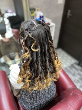 ハナココ 水戸店(hana Coco) リボンハーフアップ 特殊ヘア イベントライブ誕生祭 水戸 大工町