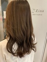 ジーナ 船橋(Zina)&nbsp;大人かわいい20代30代40代小顔ショコラベージュ１Zina船橋