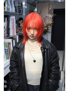 ポピンズ(poppins) coral red color wolf