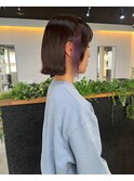 切りっぱなしボブ×インナーカラー
