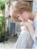 ★外国人風透明感ハイトーンカラー金髪マッシュ20代30代40代★10