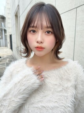 レイリー 原宿 表参道(Rayreee) 大人可愛い インナーカラーボブ/くびれボブ/前髪カット/顔周り