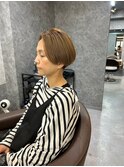 ハイトーン/ハンサムショート/ハイライト/ベージュ