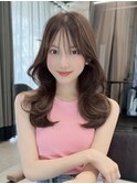 透明感ショコラベージュ/韓国くびれヘア/ロングレイヤー/表参道